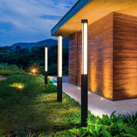 現(xiàn)代簡(jiǎn)約LED柱形庭院燈防水亞克力戶外公園別墅小區(qū)景觀燈可定制